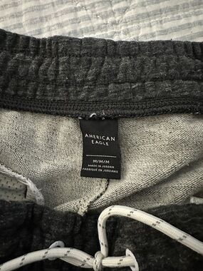 American Eagle Outfitters Dark Gray Sweatpants with White Drawstring